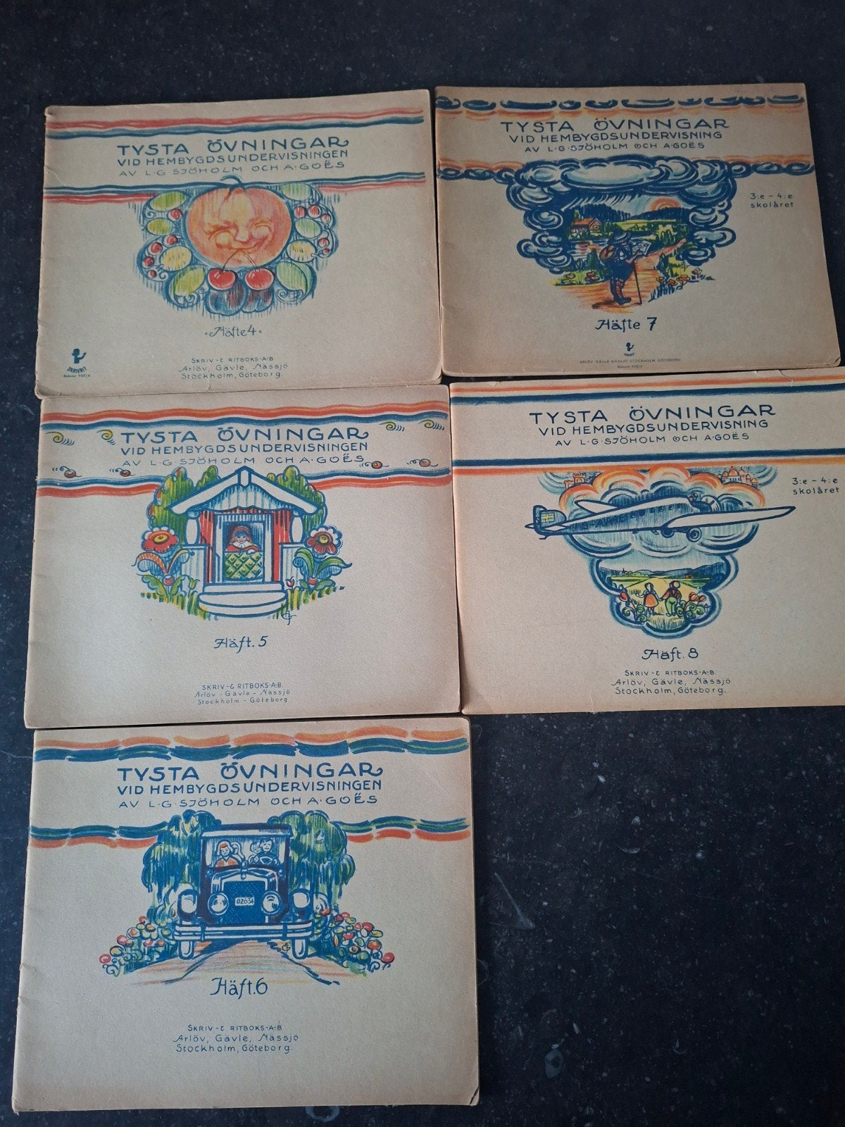 5 oude Zweedse leerboekjes, Boeken, Taal | Overige Talen, Ophalen of Verzenden, Gelezen