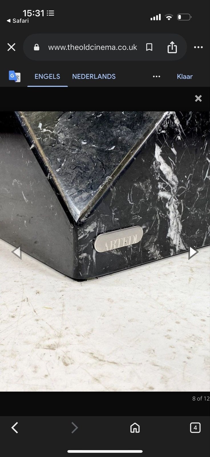 Salontafel Marmer Glas - Artedi Stijl, Ophalen, Gebruikt, ., Vierkant