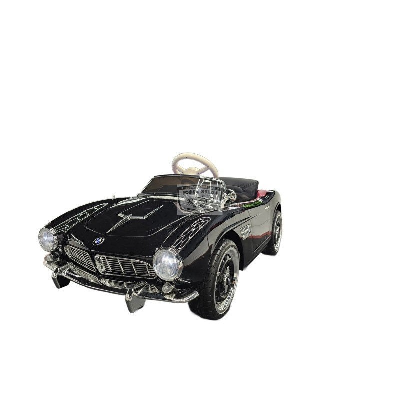 BMW 507 elektrische kinderauto metallic zwart 12v 2.4g, Power wheels elektrische kinderauto amsterdam, Nieuw, Info@power-wheels.nl