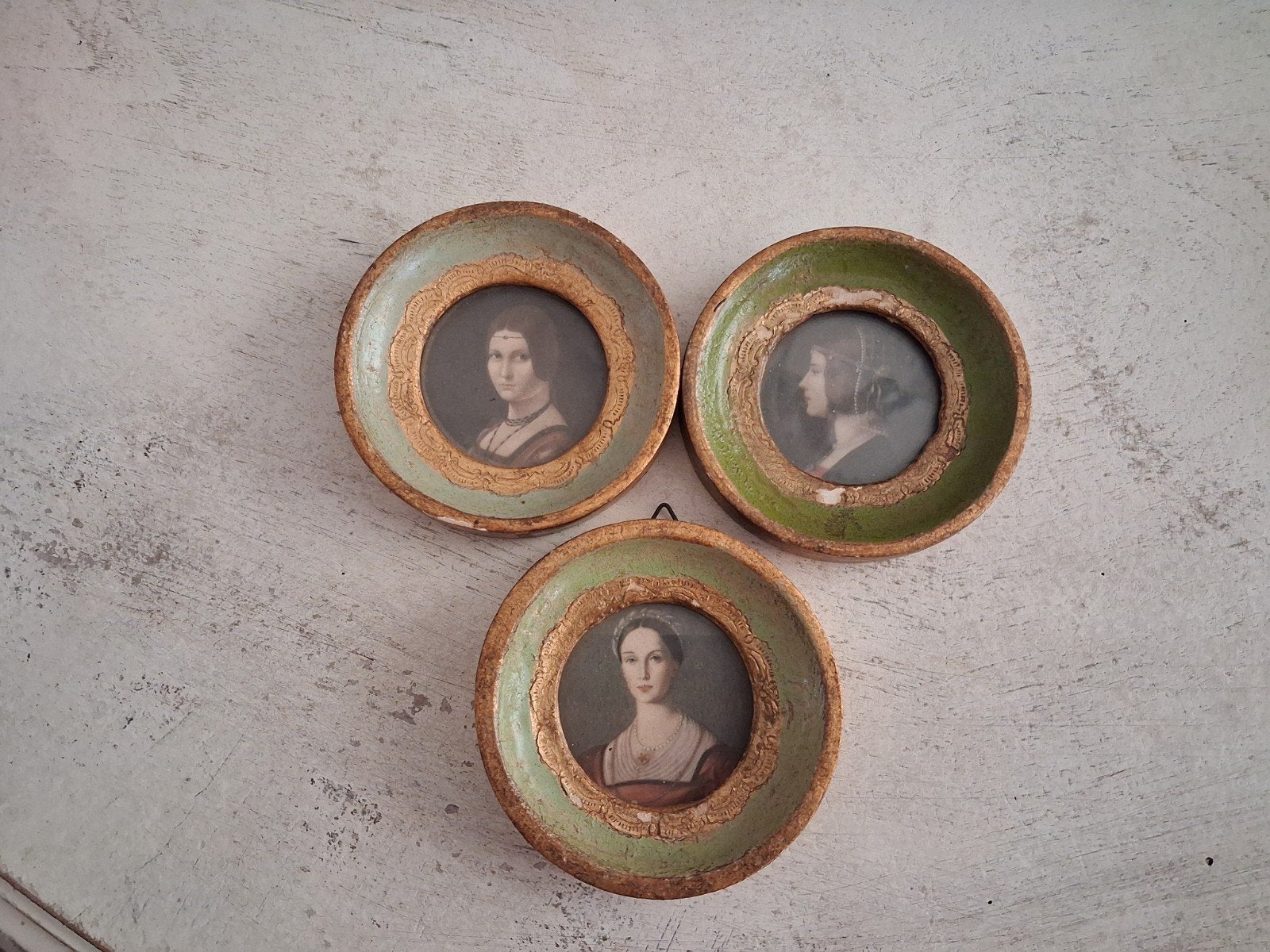 3 mooie brocante antieke schilderijtjes, Ophalen