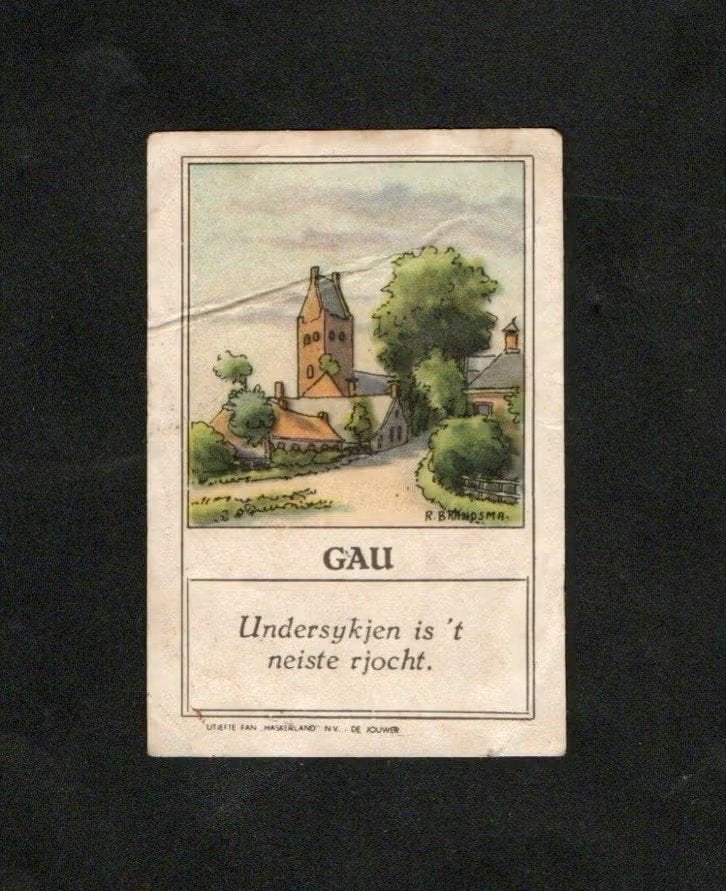 Verzamelplaatje Sluitzegel Gau Gauw Friesland., Ophalen of Verzenden, Zo goed als nieuw