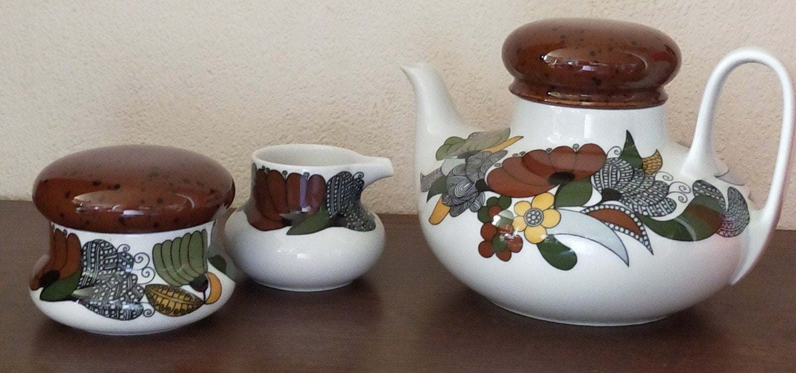 Thomas Kiruna theepot en roomstel vintage jaren 70, Overige typen, Ophalen of Verzenden, Zo goed als nieuw, Overige stijlen