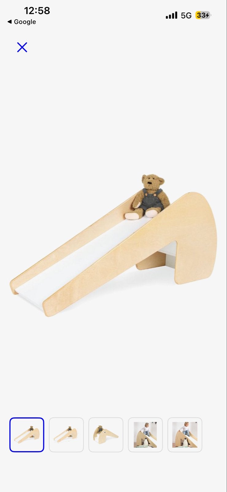 Houten Glijbaan Lotta Wit voor Kinderen, Ophalen of Verzenden, Nieuw, Glijbaan