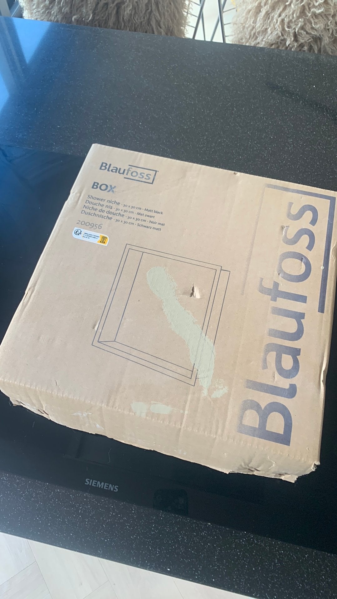 Zwarte douche nis van Blaufoss 30x30 cm, Ophalen, Nieuw, Douche
