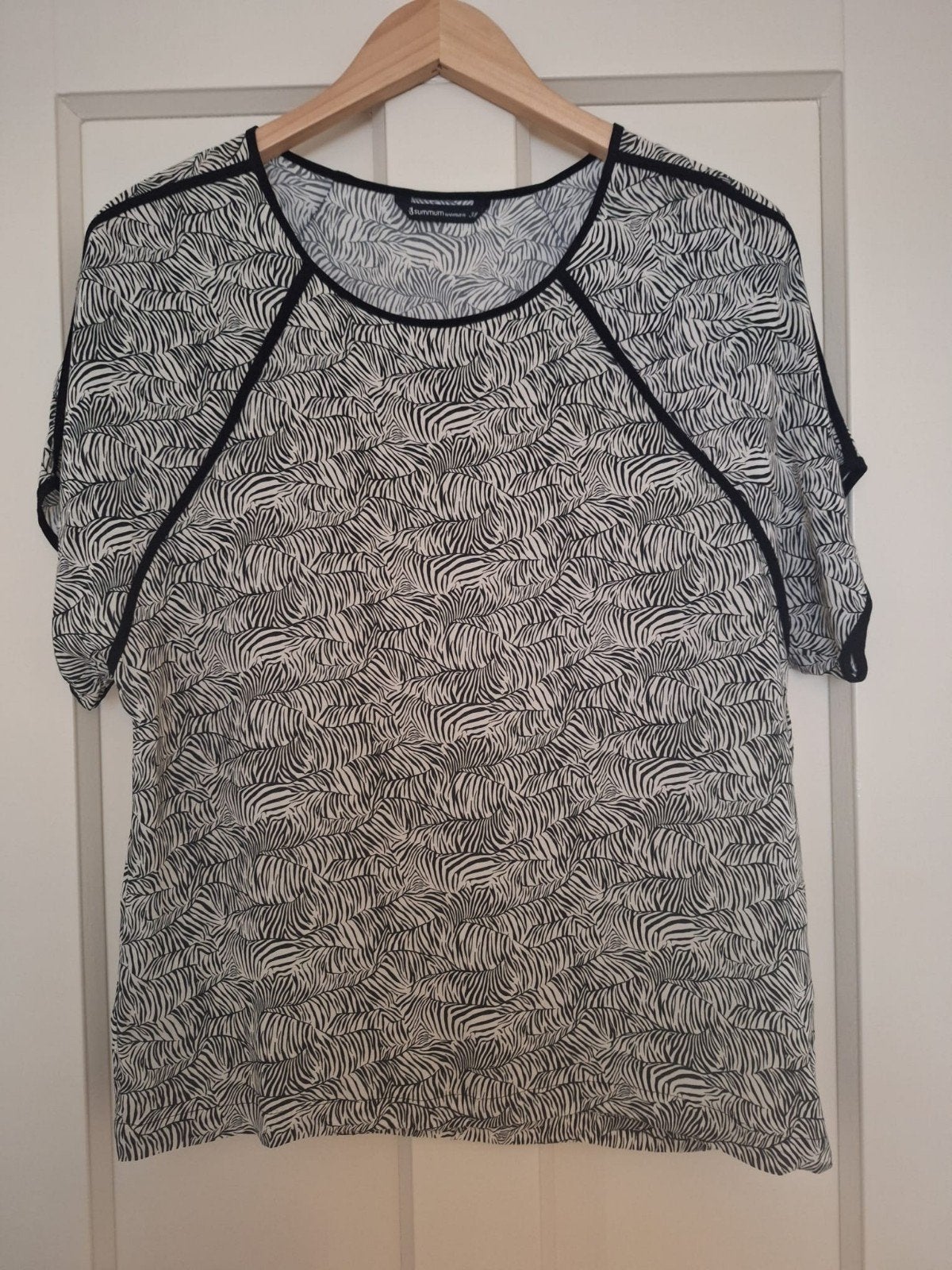 Summum Blouse Maat M - Zwart/Crème Katoen, Summum, Ophalen of Verzenden, Maat 38/40 (M), Meerkleurig