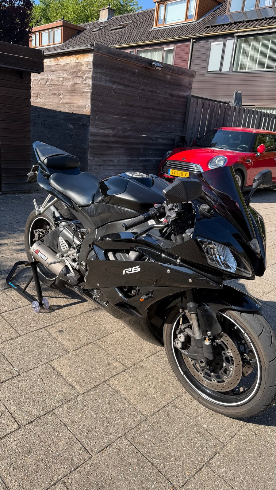 Yamaha R6 2007 RJ11 full black A2 Akrapovic uitlaat, Motoren, Onderdelen | Yamaha, Ophalen, Gebruikt