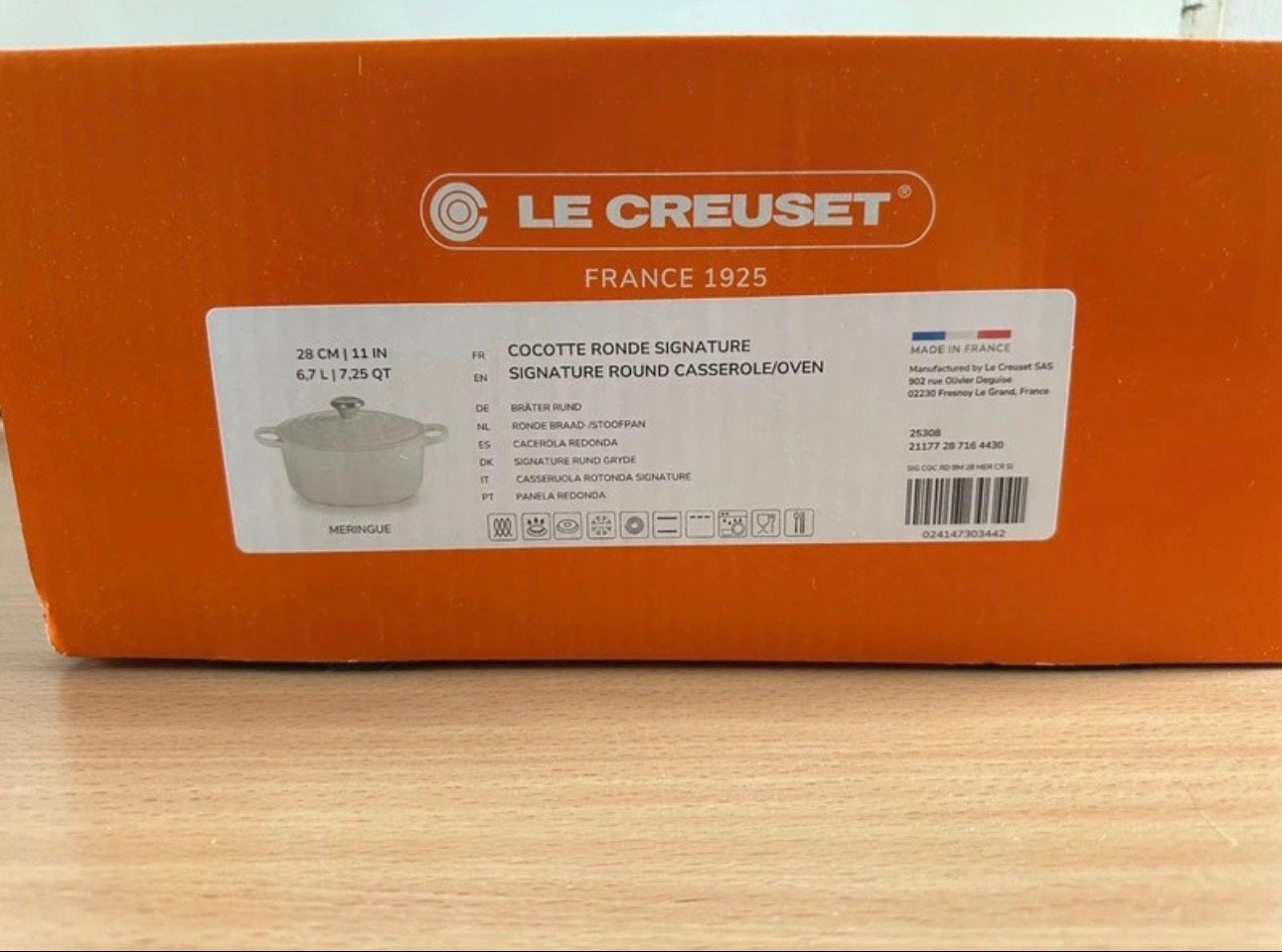 Le Creuset Signature braadpan - 28 cm - Merinque, Nieuw, Le Creuset, Ophalen of Verzenden, Geschikt voor inductie
