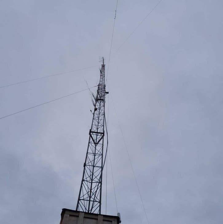 Dik 40 meter constructiemast 2x 24 incl lieren en bok, Telecommunicatie, Ophalen, Gebruikt, Mast