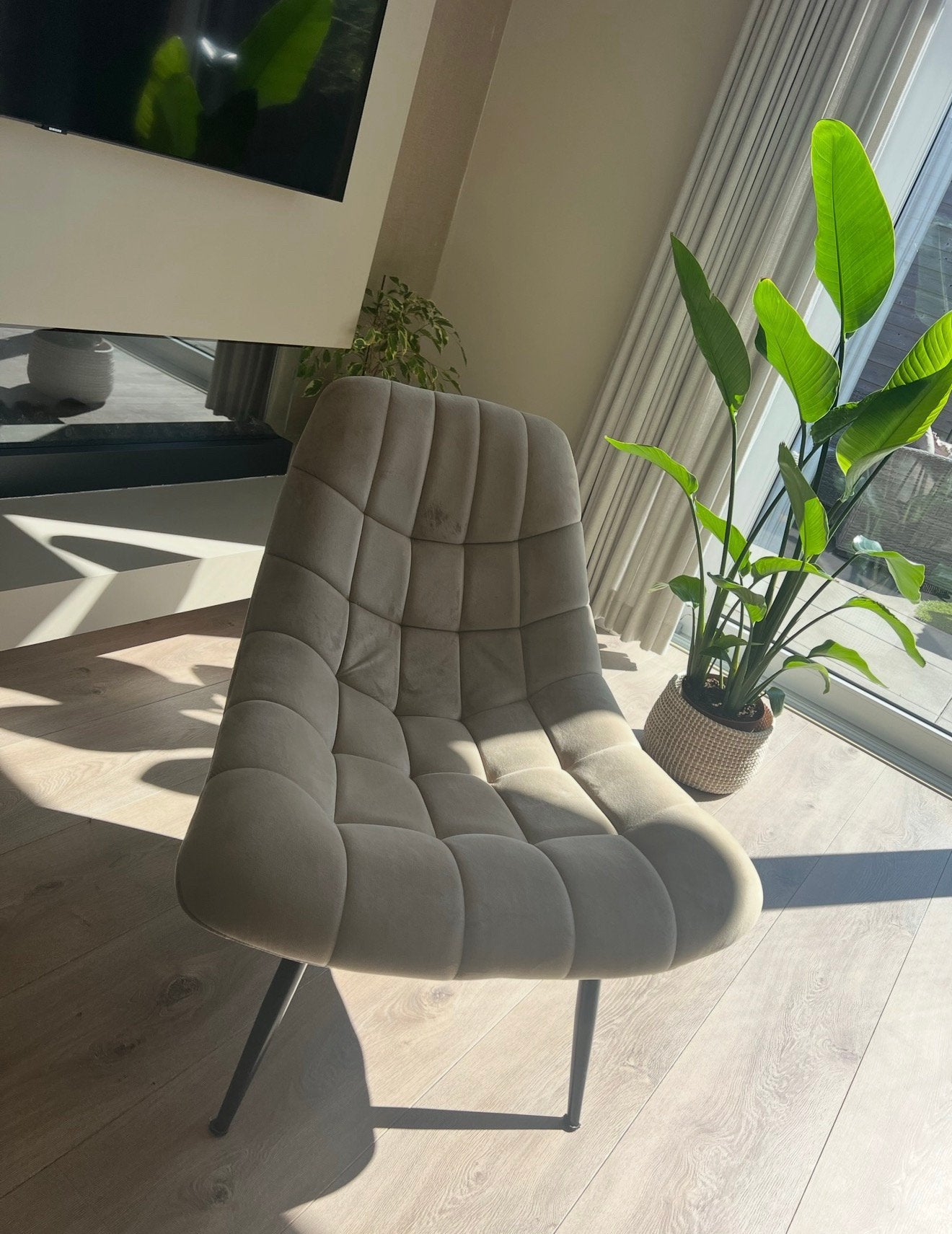 Prachtige velvet designerstoel van PTMD (Pot & Mand), Huis en Inrichting, Stoelen, Ophalen, Zo goed als nieuw, Overige kleuren