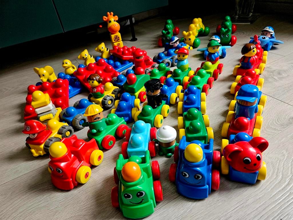 Grote Duplo collectie: bouwstenen, voertuigen, dieren & meer, Gebruikt, Ophalen of Verzenden, Duplo, Losse stenen