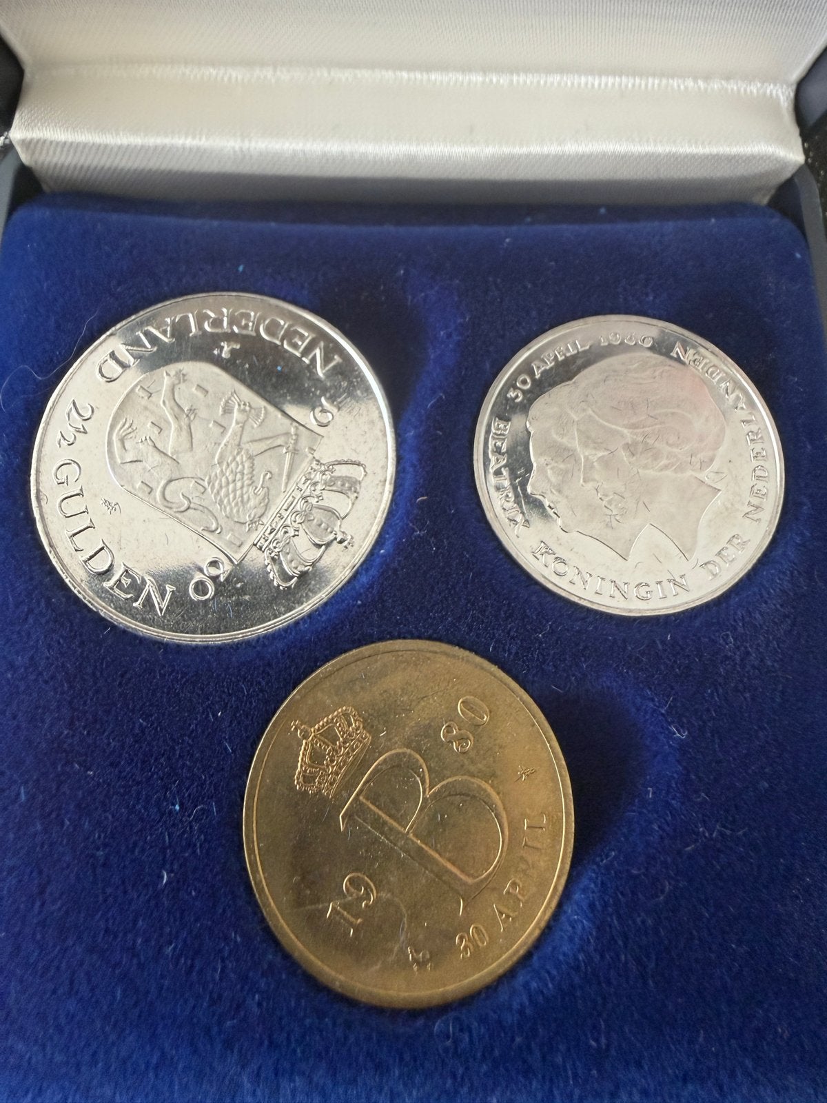 Herdenkingsset inhuldiging Beatrix 1980 - 's Rijks Munt, Postzegels en Munten, Ophalen of Verzenden, Koningin Beatrix, Overige waardes
