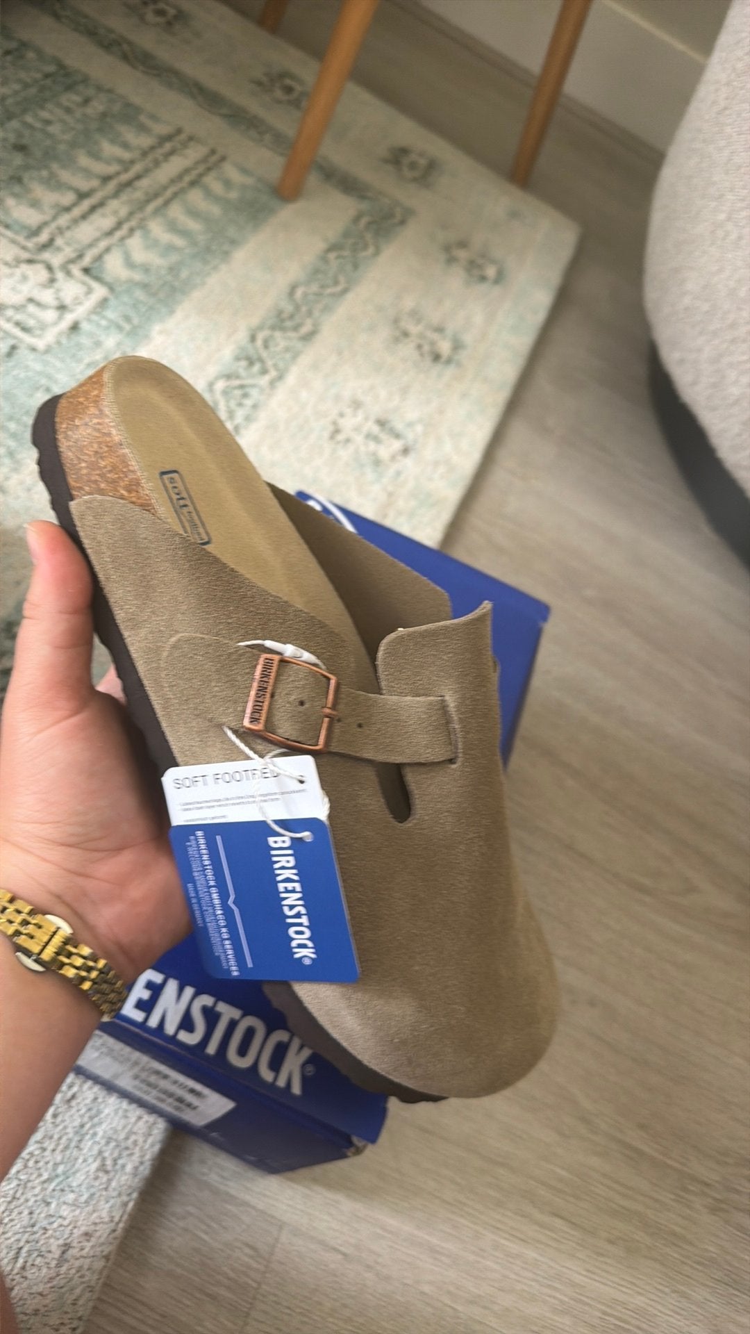 Birkenstock boston taupe maat 43, Ophalen of Verzenden, Zo goed als nieuw