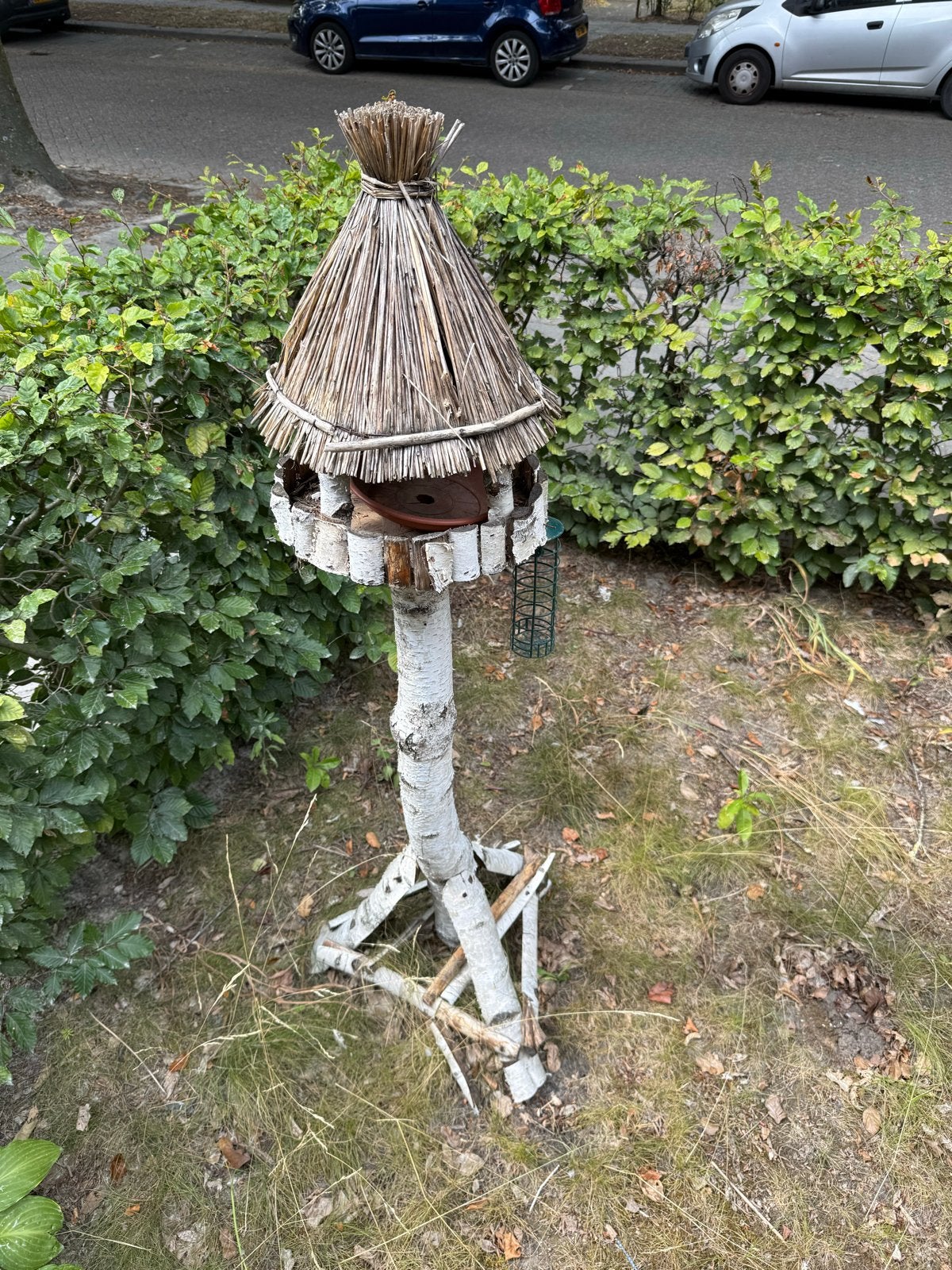 Vogelhuis van berkenhout, Ophalen, Gebruikt