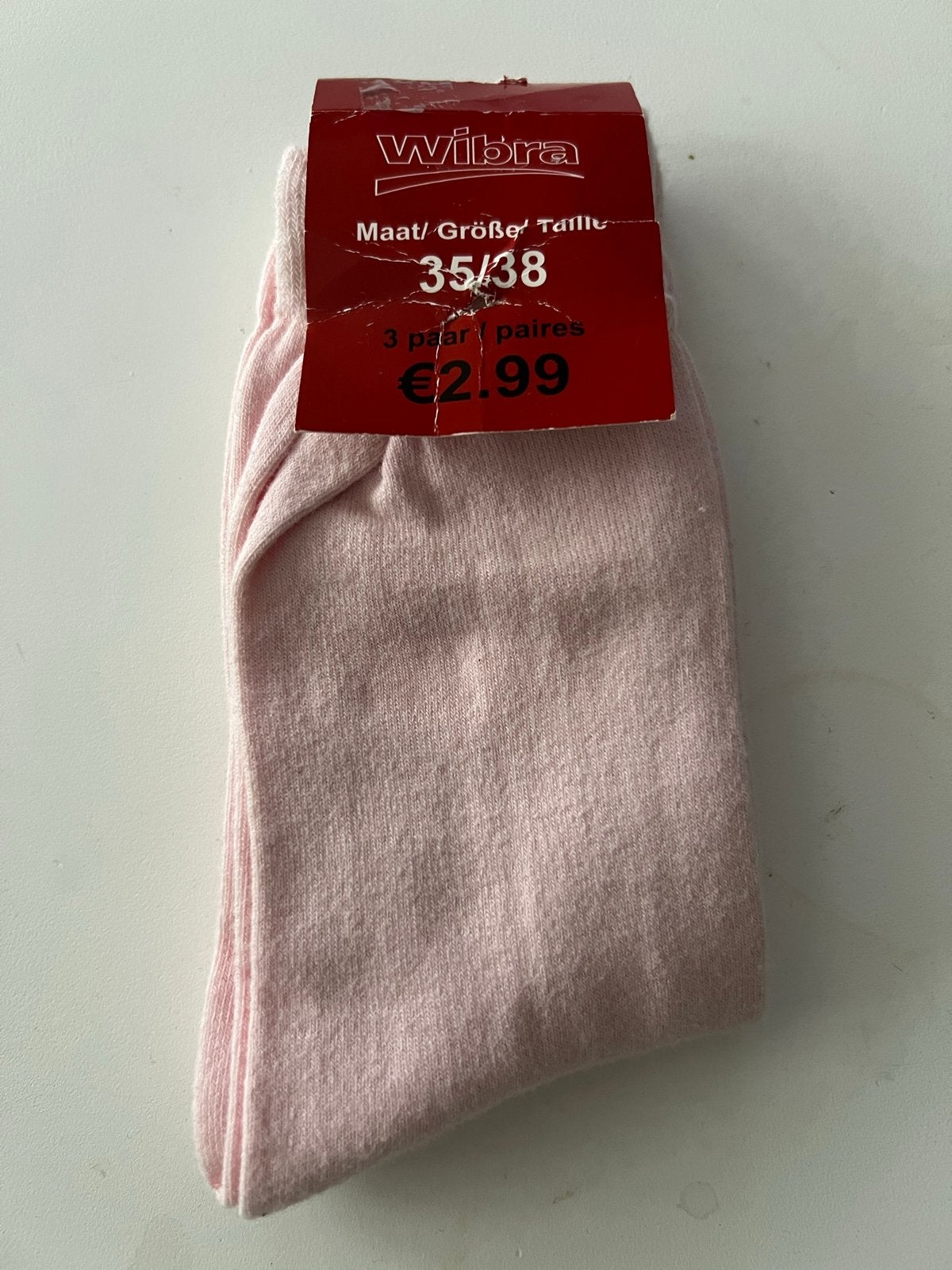 Wibra Roze Sokken Maat 35-38 - Nieuw in Verpakking, Kleding | Dames, Sokken en Kniesokken, Maat 35 t/m 38, Nieuw, Ophalen of Verzenden