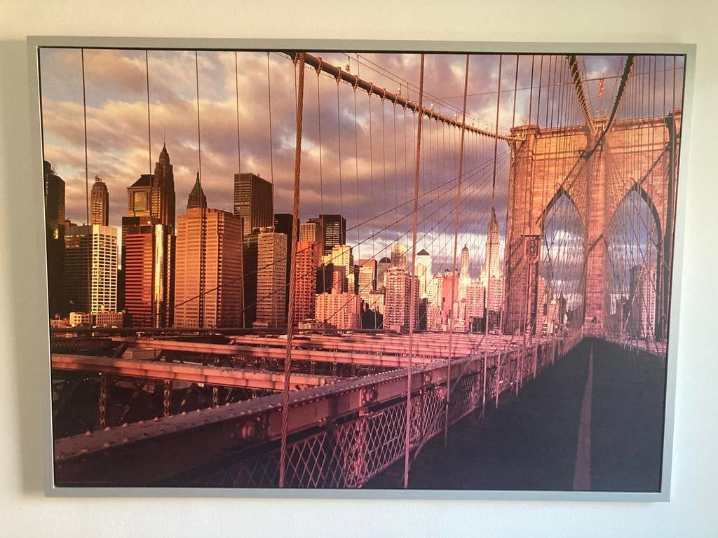 Grote canvas print Brooklyn Bridge New York skyline Ikea, Ophalen