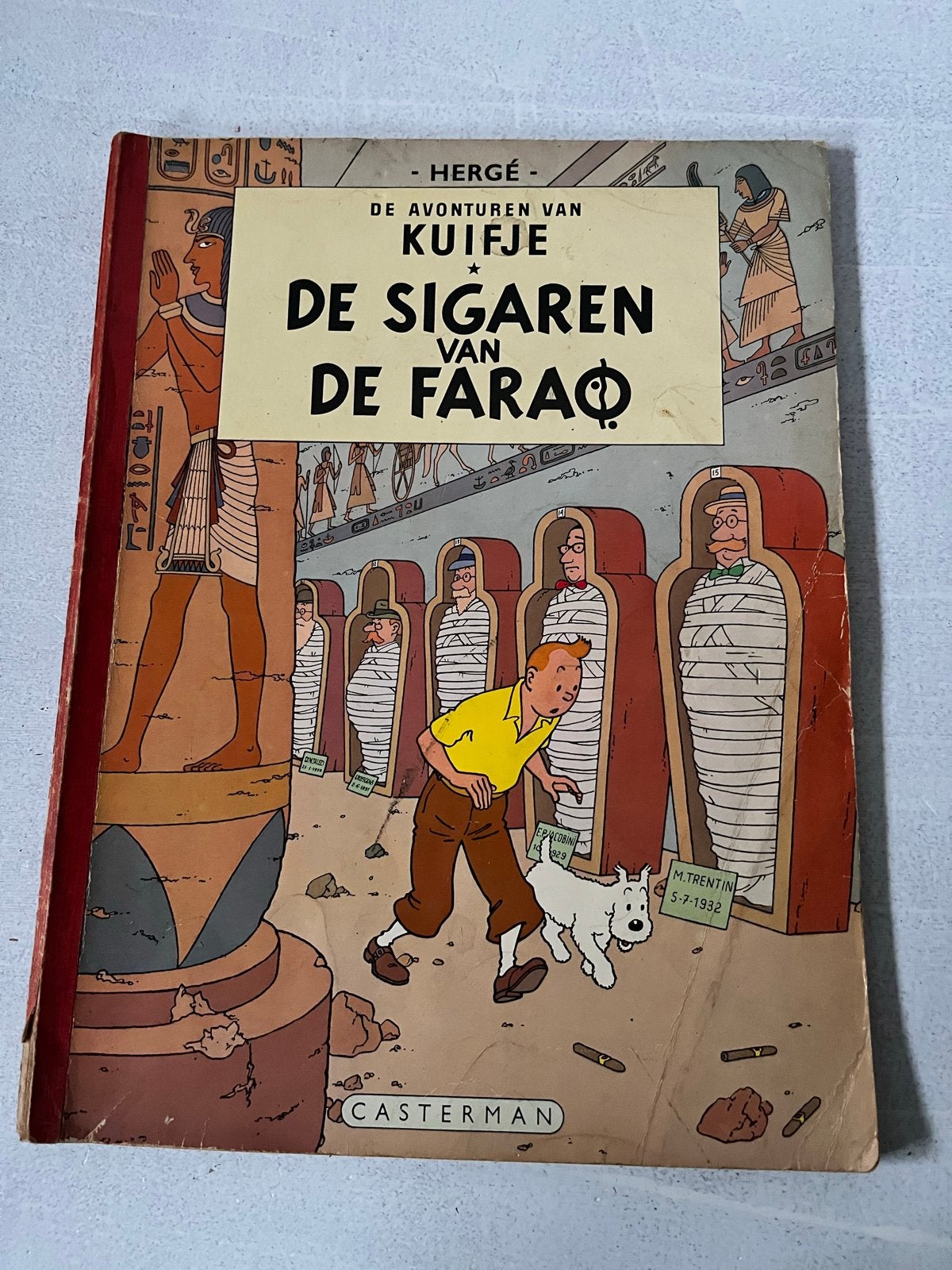 Kuifje: De Sigaren van de Farao (1955 Casterman), Eén stripboek, Ophalen of Verzenden, Gelezen