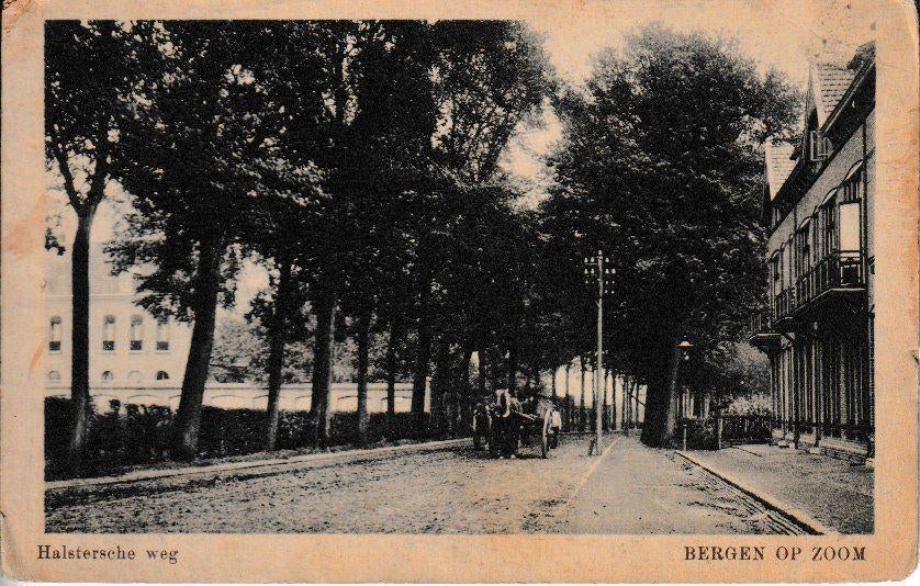 BERGEN op ZOOM - HALSTERSCHE WEG, Ophalen of Verzenden, 1920 tot 1940, Gelopen, Noord-Brabant