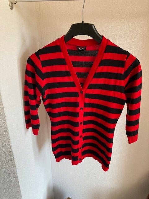 net Gothic/punk vest rood/zwart 3/4 mouwen maat S/M, Kleding | Dames, Meerkleurig, Ophalen of Verzenden, Zo goed als nieuw, Switchblade Stiletto