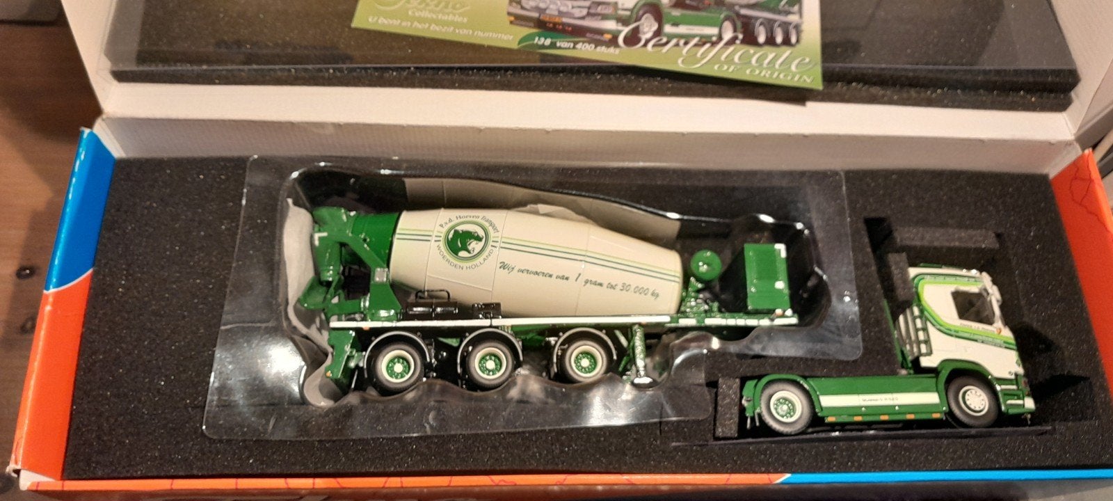 tekno 75127 scania betonmixer patrick vd hoeven, Hobby en Vrije tijd, Ophalen, Zo goed als nieuw, Bus of Vrachtwagen, Tekno