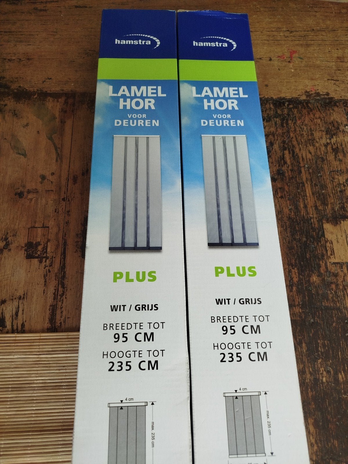 Hamstra Lamel Hor Plus Wit/Grijs - 2 stuks, Doe-het-zelf en Verbouw, Deuren en Horren, Ophalen