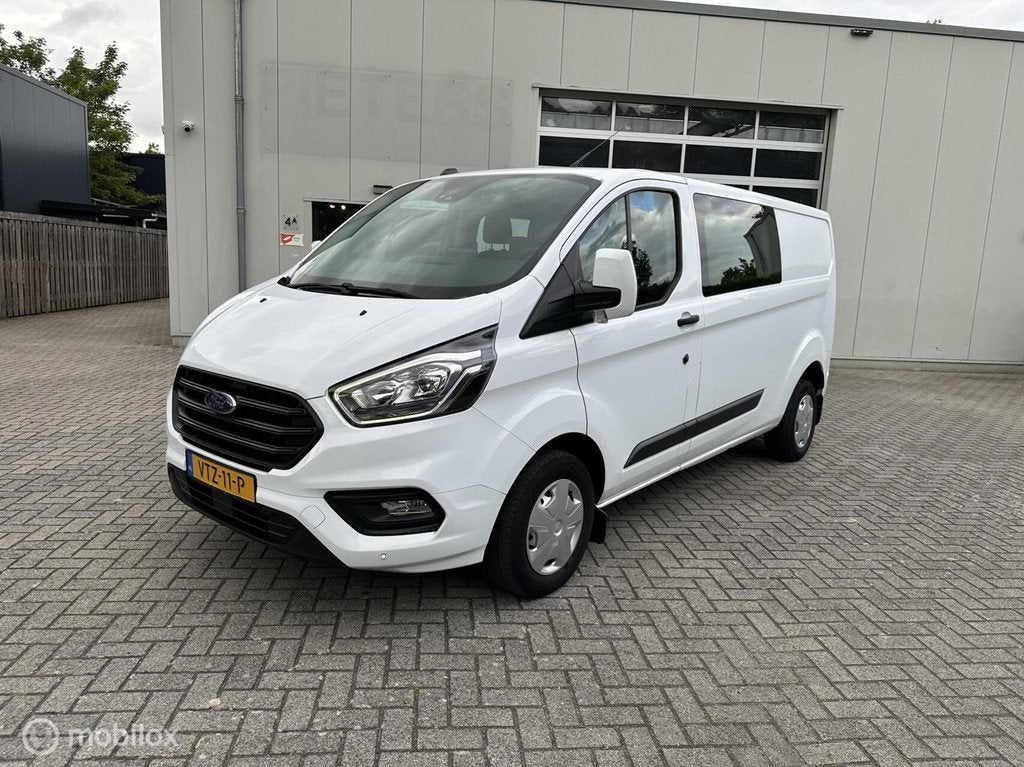 Ford Transit Custom 300 2.0 TDCI L2H1 Trend DC 6-Zits 1e eig, Stof, 4 cilinders, Wit, Origineel Nederlands