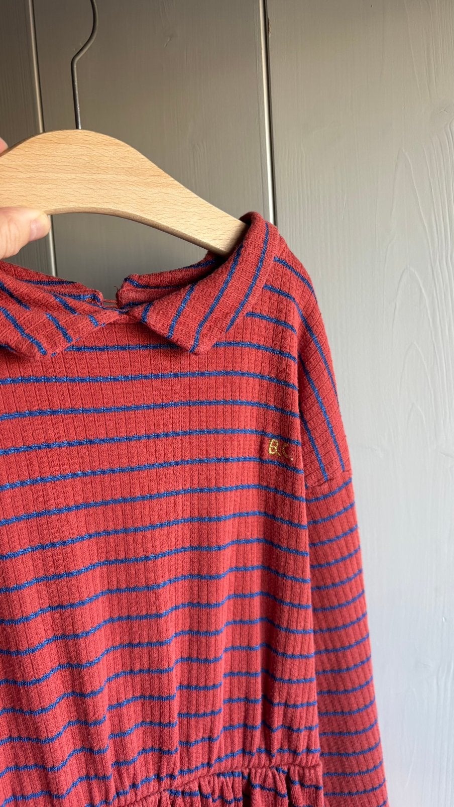 Bobo Choses jurk meisje rood lurex midi lang, Verzenden, Gebruikt, Meisje, Jurk of Rok