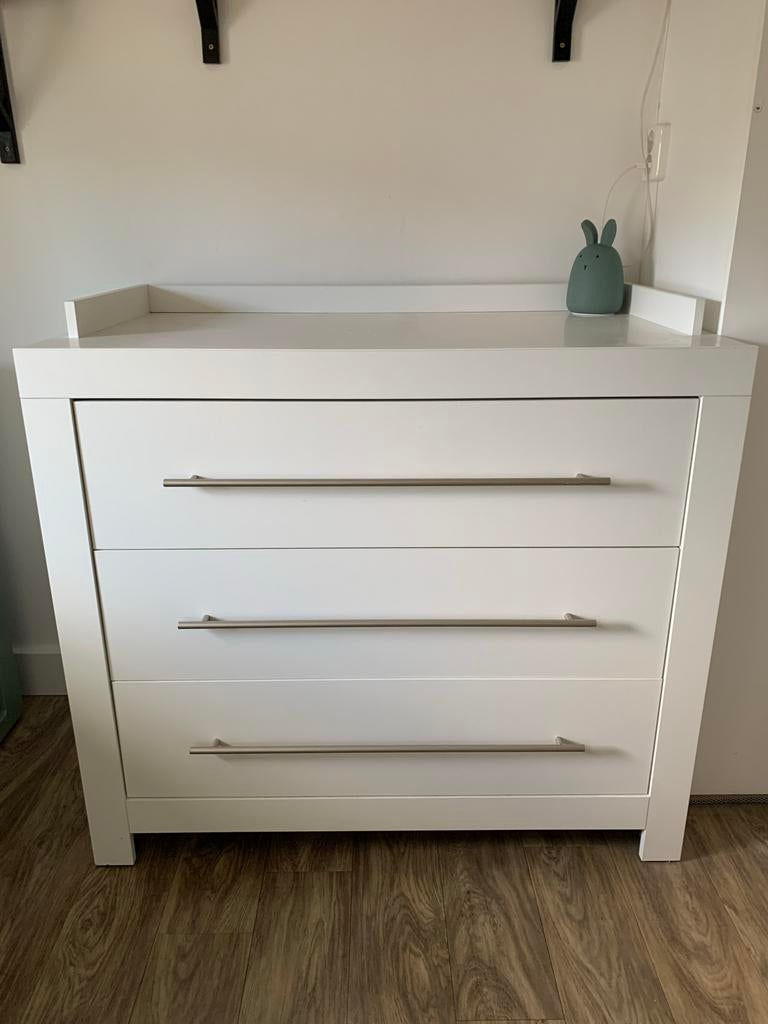 Witte Commode Basicline Vicenza/Vittoria 3L, Ophalen, 50 tot 70 cm, Zo goed als nieuw, 75 tot 100 cm