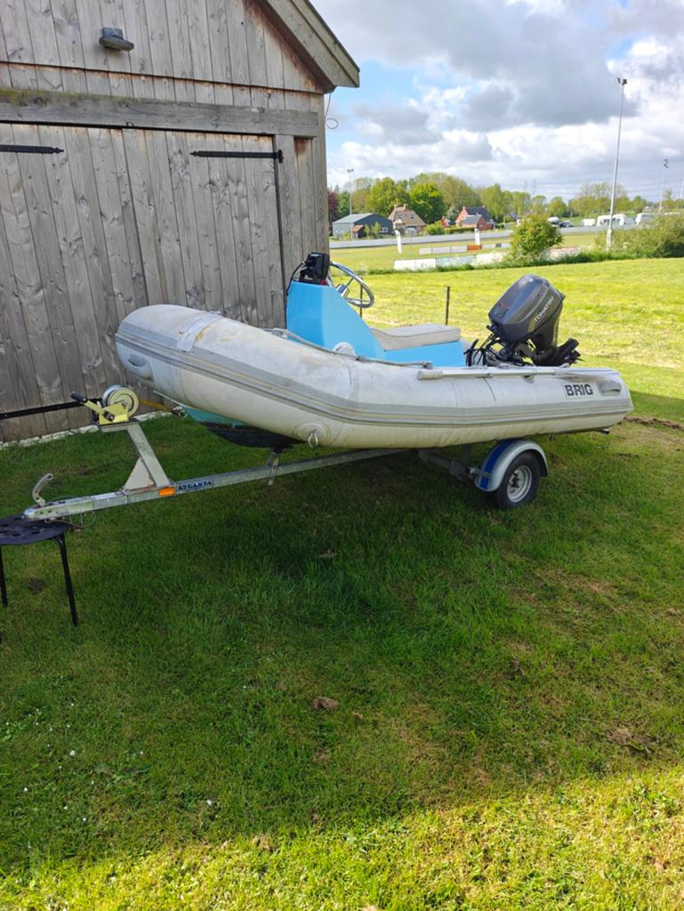 BRIG F330s RIB met Tohatsu 8pk buitenboordmotor, Ophalen, Gebruikt, Brig, Inclusief motor