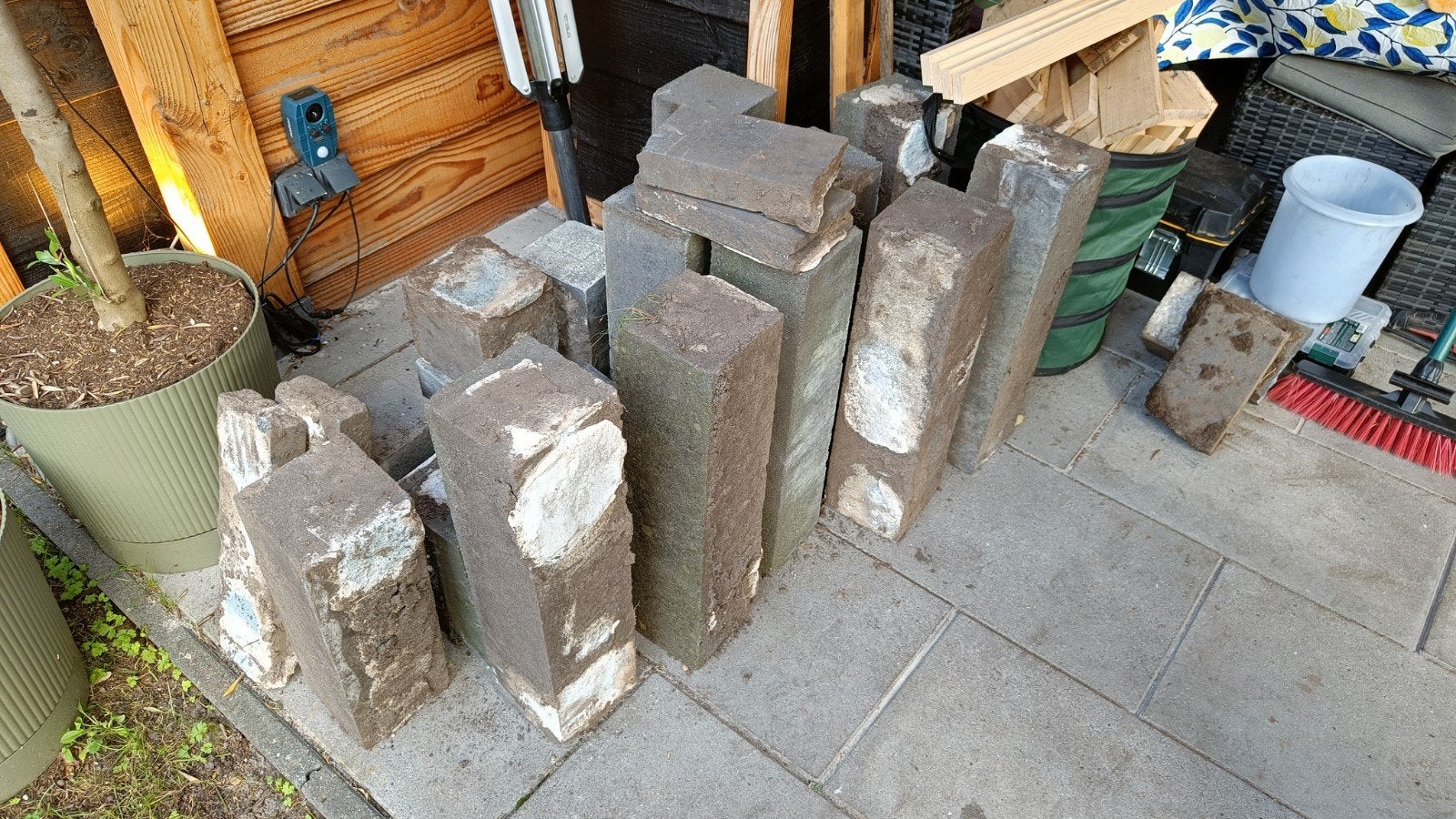 Beton blokken voor plantenbak, Tuin en Terras, Ophalen, Gebruikt, Beton, Overige typen