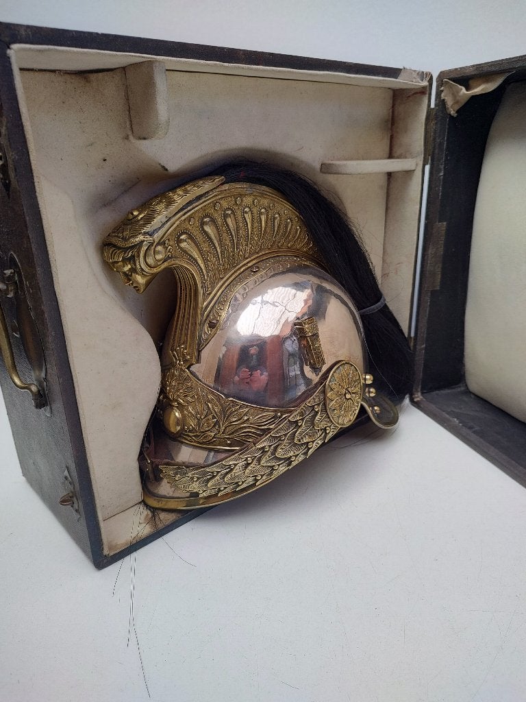 Helm # 56 - Frankrijk - Dragonder Officier in doos, Verzenden, Landmacht, Overige gebieden, Helm of Baret