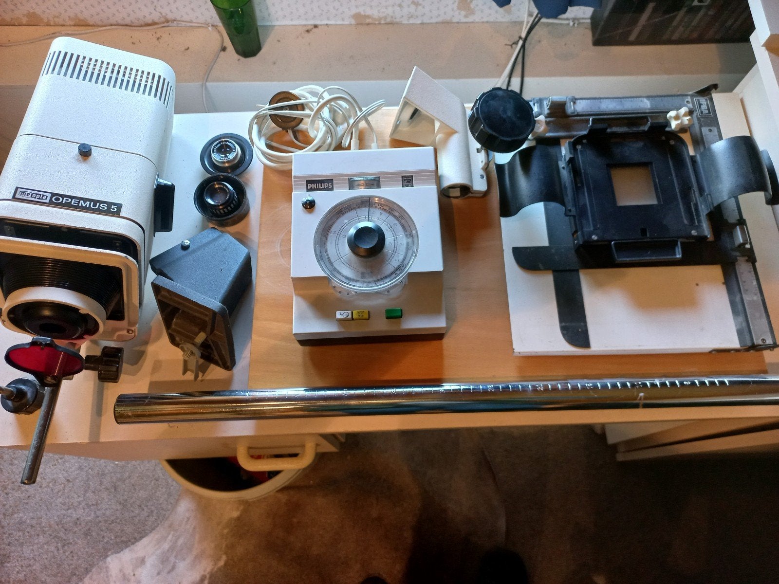 Meopta Opemus 5 Vergroter met Philips Belichtingscomputer, Audio, Tv en Foto, Ophalen of Verzenden, Gebruikt, Meopta, Vergroter