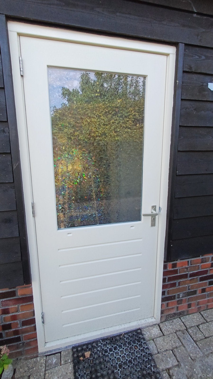 Hardhouten buitendeur(zonder kozijn), Ophalen, 200 tot 215 cm, Glas, Buitendeur