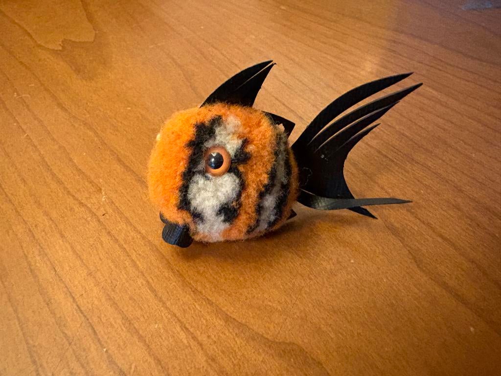 Vintage Steiff Wollen Pompon Koraalvis ca. 1960, Ophalen of Verzenden, Gebruikt
