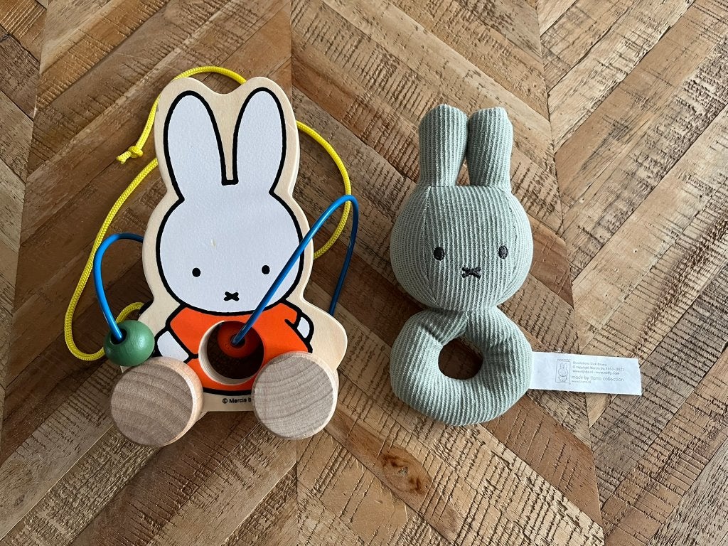 Nijntje trekfiguurtje en rammelaar, Ophalen of Verzenden, Zo goed als nieuw, Rammelaar