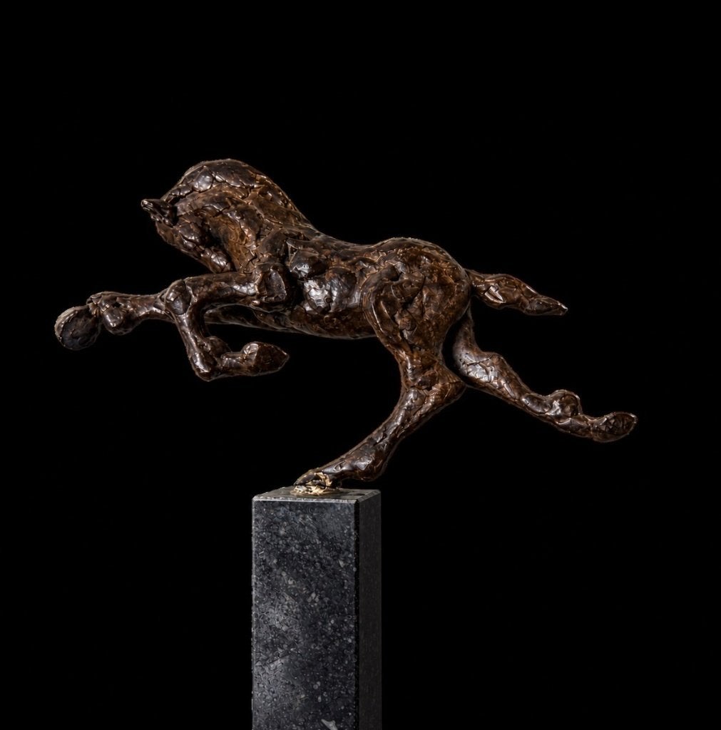 Bronzen Beeld 'Balans Paard' – Mohana van den Kroonenberg, Antiek en Kunst, Ophalen, Brons