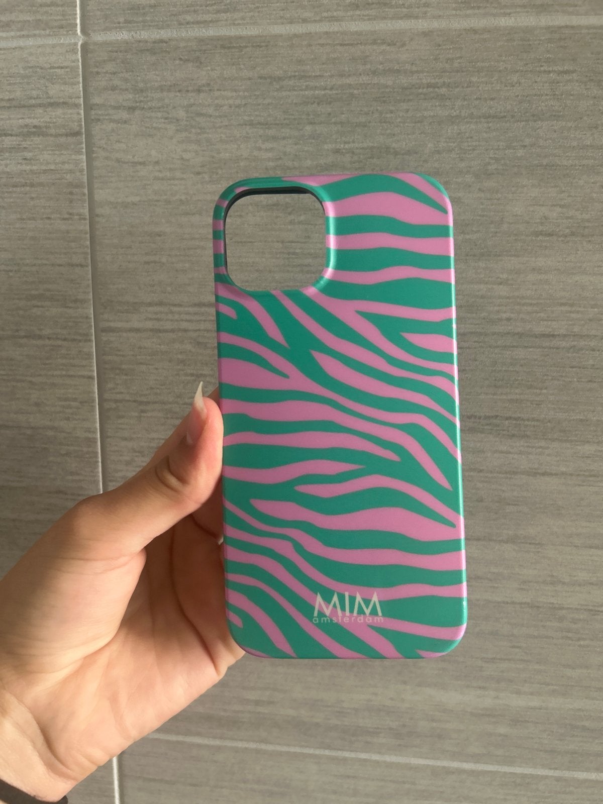 MIM Amsterdam iPhone 14 hoesje - Zebra print, IPhone 13 Pro, Overige merken, Hoesje of Tasje, Kunststof