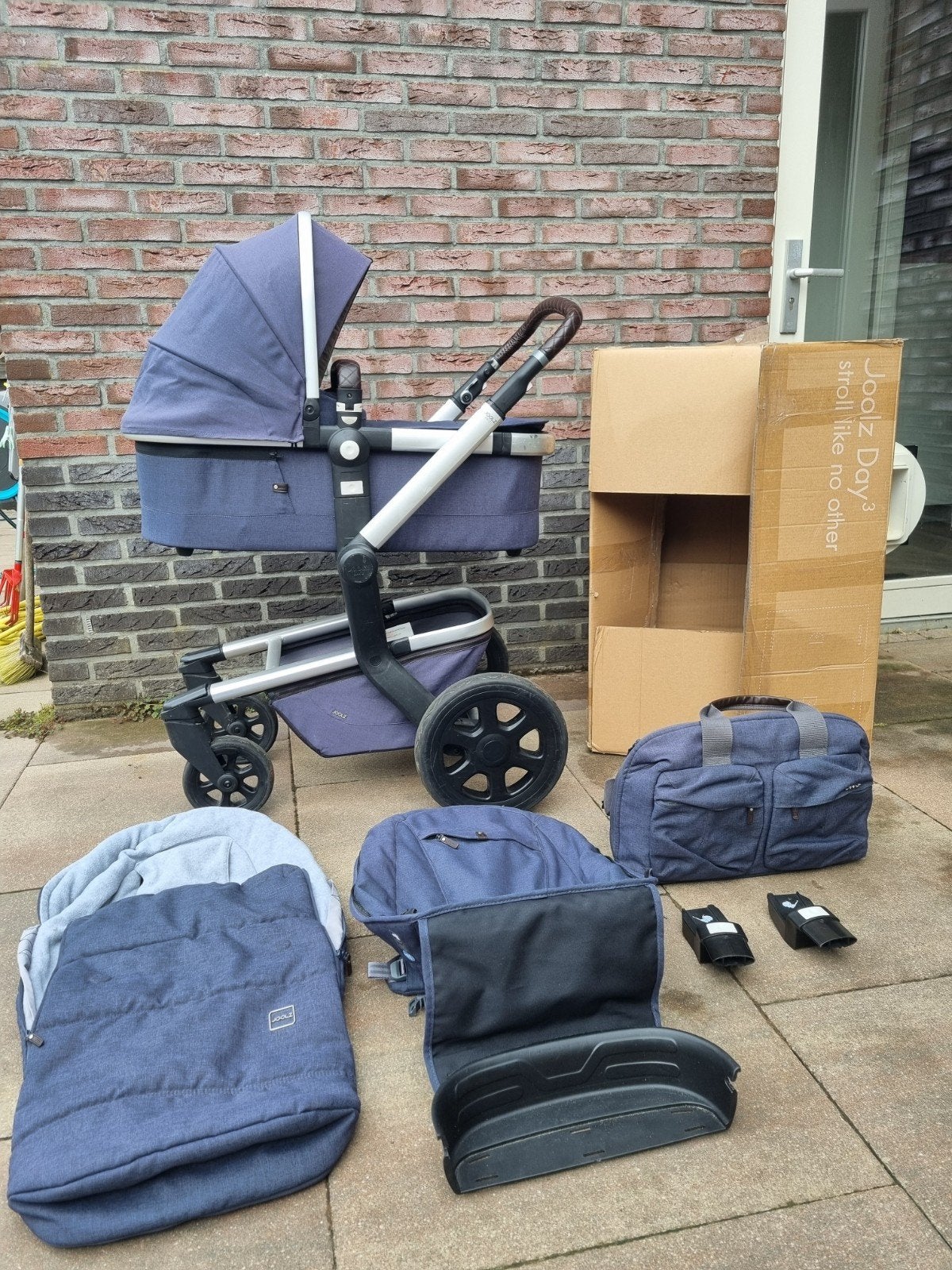 Joolz Day 3 Combiwagen - Compleet met accessoires, Ophalen, Gebruikt, Overige merken, Verstelbare duwstang
