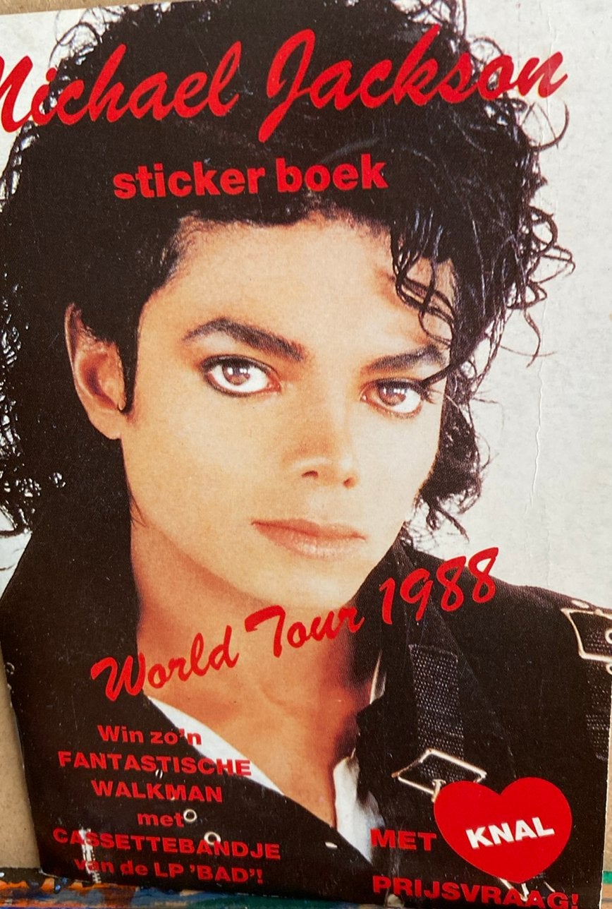 Michael Jackson, stickerboek, World Tour 1988, Ophalen, Zo goed als nieuw, Overige typen