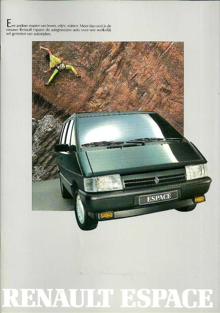 Brochure Renault Espace 1988, Ophalen of Verzenden, Gelezen, Renault