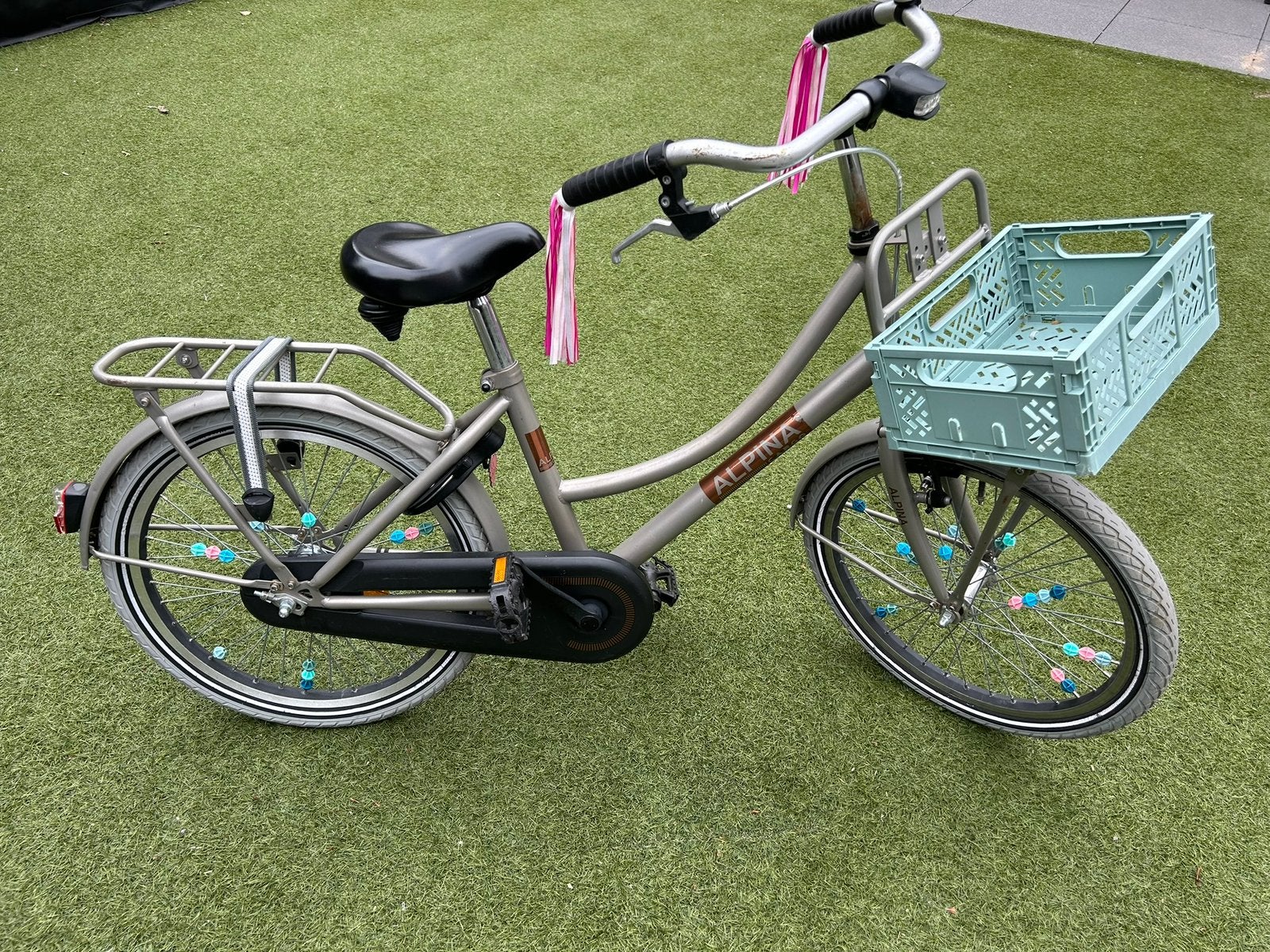 Grijze Alpina meisjesfiets 20inch, Ophalen, Zo goed als nieuw, 20 inch, Handrem