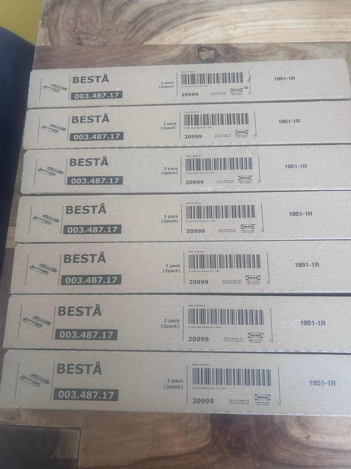 IKEA BESTÅ ophangrail 003.487.17 (2-pack), Ophalen, Nieuw