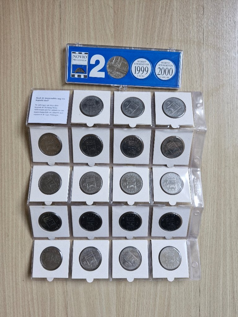Novio millenium Nijmegen 2000 munten set, Postzegels en Munten, Munten | Nederland, Ophalen of Verzenden, Koningin Beatrix, Overige waardes