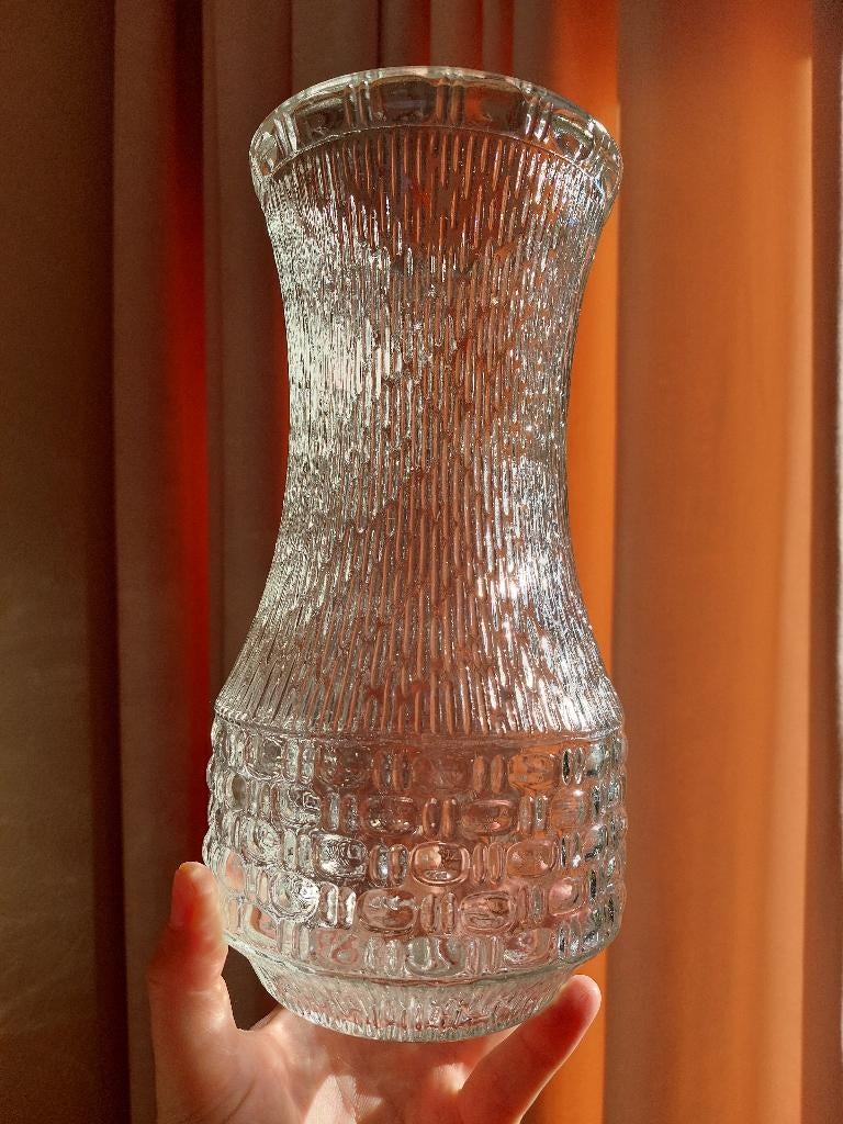 1960's MCM gedessineerde persglas vaas, Antiek en Kunst, Antiek | Vazen, Ophalen of Verzenden