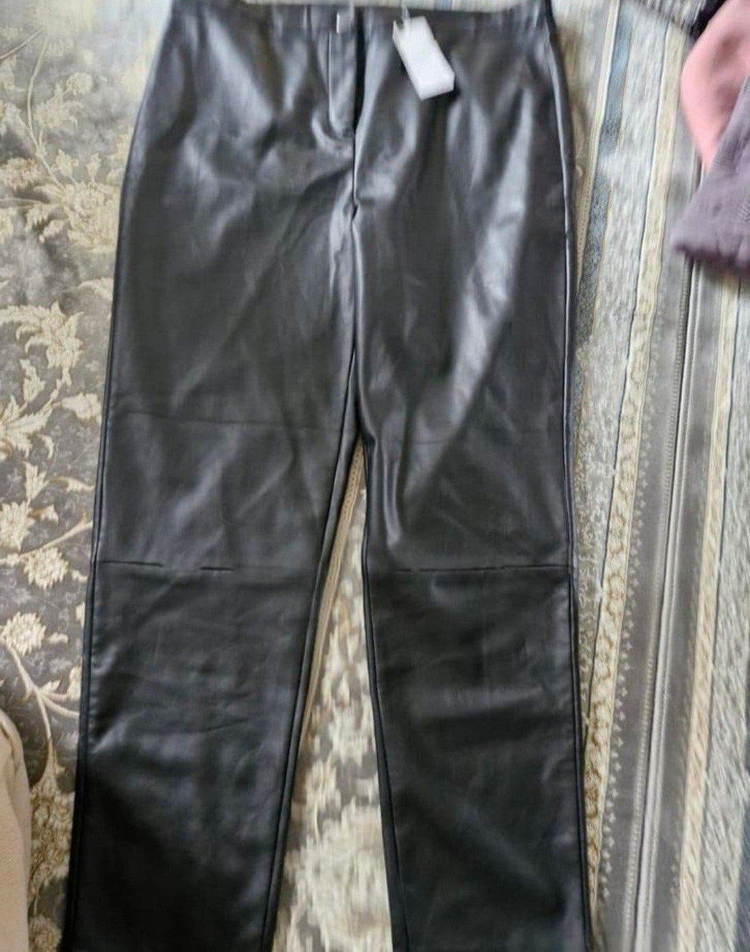 Stijlvolle Zwarte Leren Broek - Maat L, Ophalen, Zwart, Maat 42/44 (L), Zo goed als nieuw