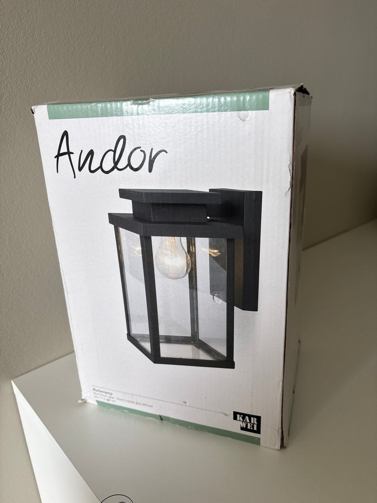 Andor Buitenlamp - Nieuw in Verpakking (Karwei), Tuin en Terras, Buitenverlichting, Ophalen, Minder dan 50 watt, Wandlamp, Netvoeding