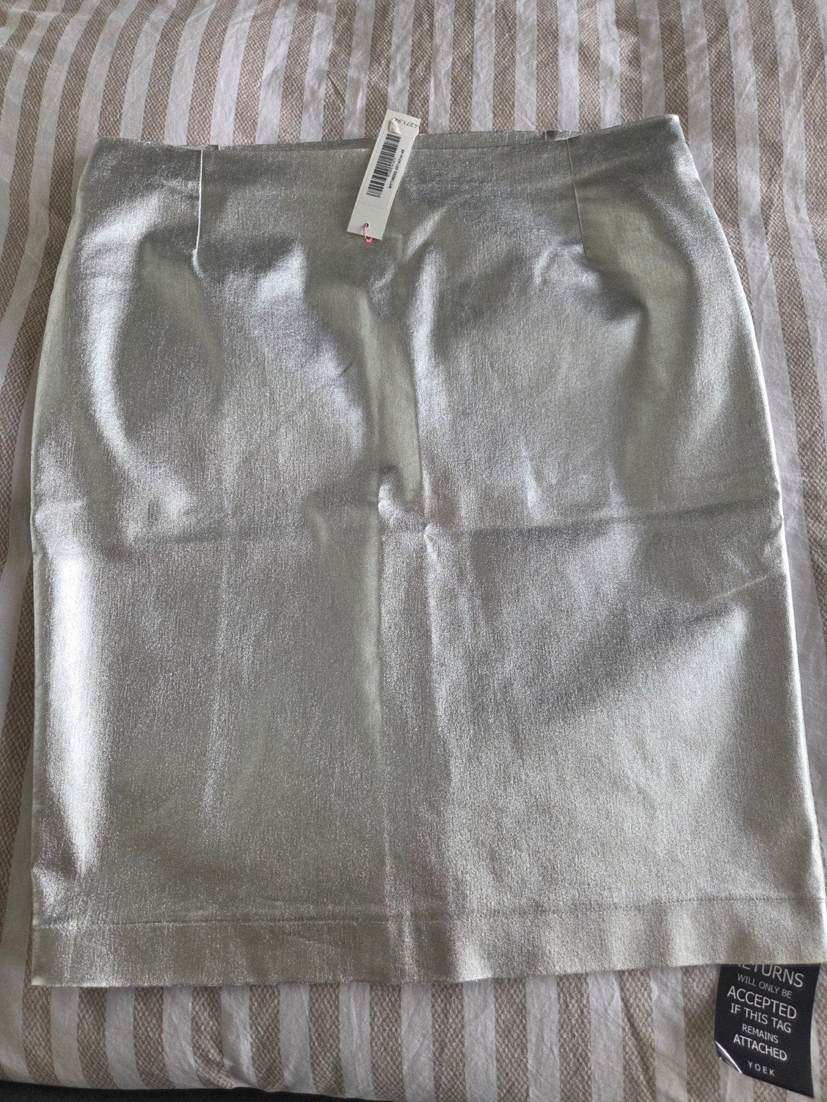 Miss Yoek zilverkleurige rok. NIEUW!! MAAT 46, Yoek, Rok, Nieuw, Ophalen of Verzenden