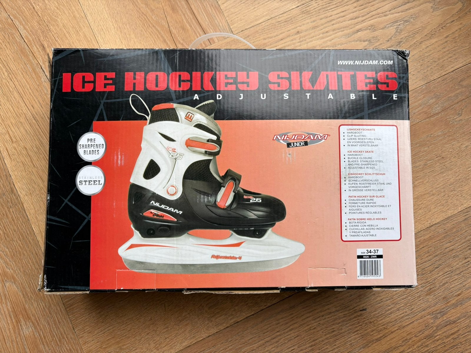 Nijdam junior ijshockey schaatsen, verstelbaar maat 34-37, Sport en Fitness, Schaatsen, Ophalen of Verzenden, Zo goed als nieuw
