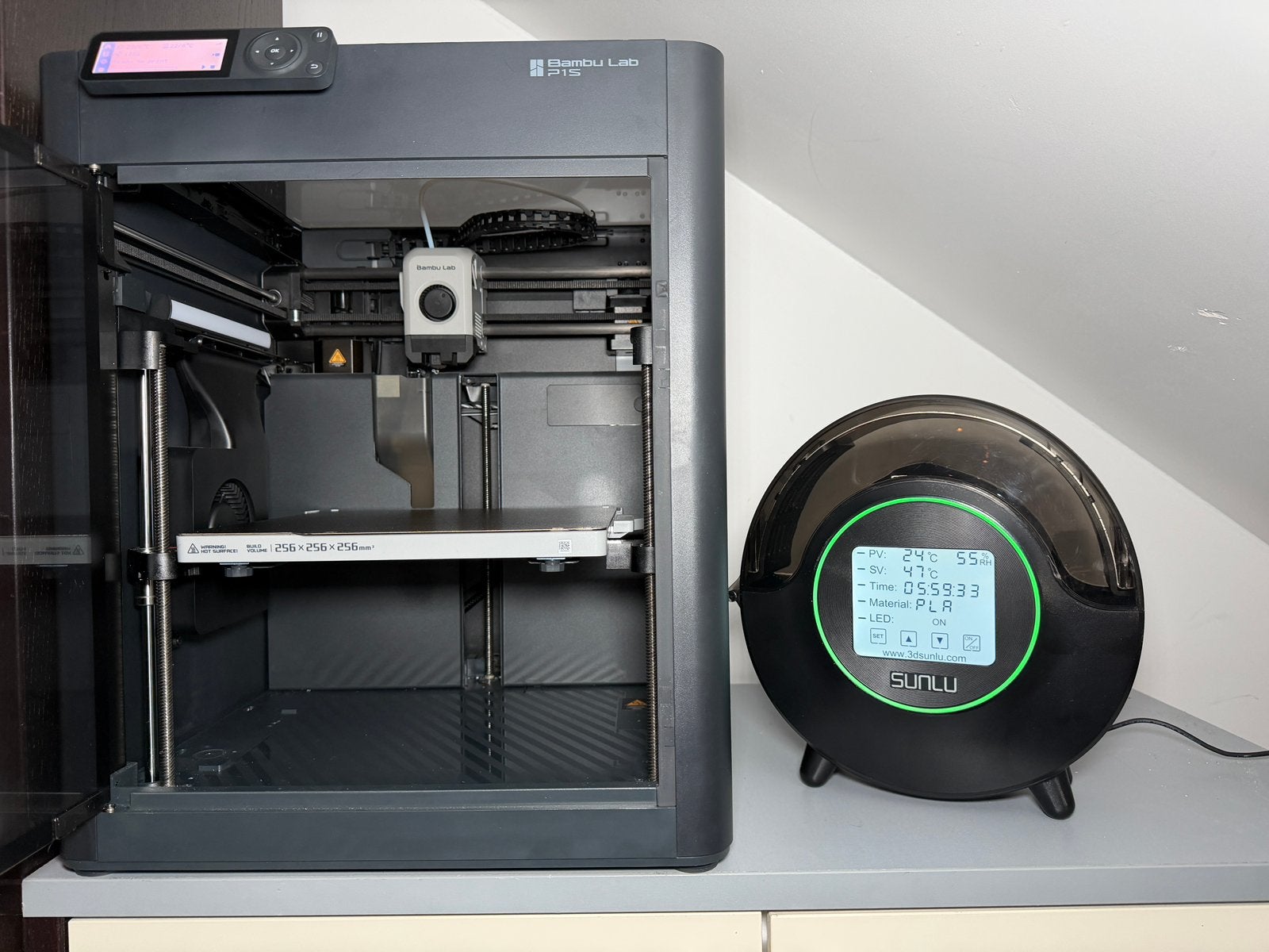 ✅ Bambu Lab P1S 3D Printer met veel extra’s, Computers en Software, Ophalen, Zo goed als nieuw, Filament, Ingebouwde Wi-Fi