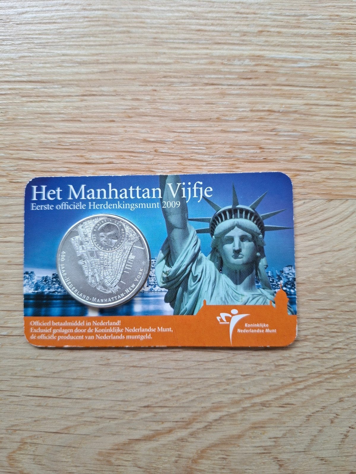 manhattan Vijfje, Postzegels en Munten, Munten | Nederland, Ophalen of Verzenden, Koningin Beatrix, Euro's