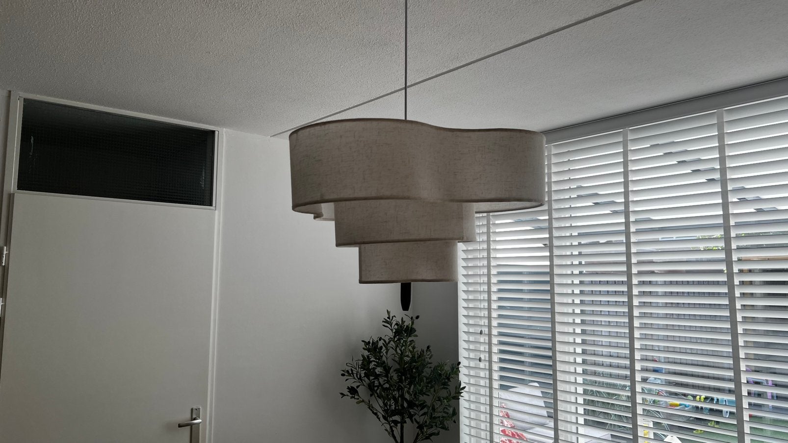 Hanglamp Japandi 60 cm / LED, Ophalen, Japandi, Overige fittingen, Zo goed als nieuw